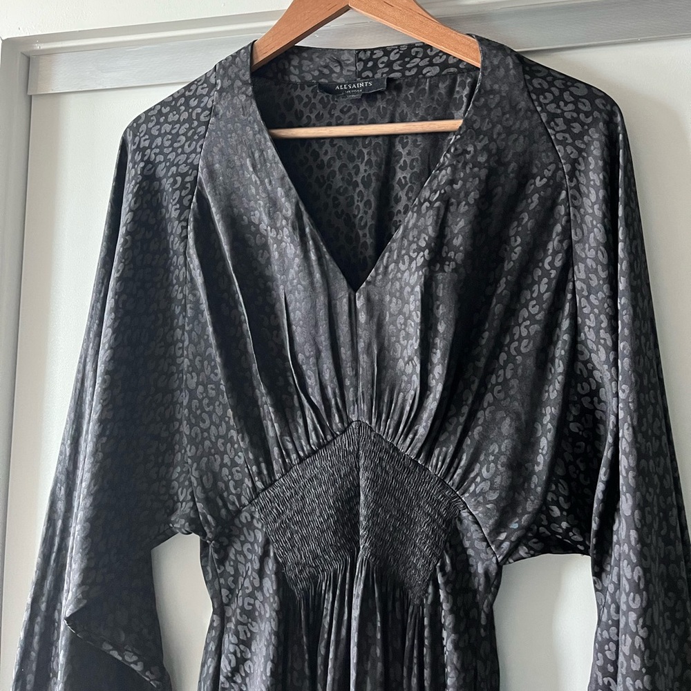 All Saints Black Patterned Dress - Picture 7 of 9